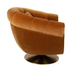 Dutchbone Fauteuils Fauteuil En Tissu Marron -Fauteuils, poufs et repose-pieds Soldes fauteuil en tissu marron 5