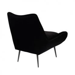 Dutchbone Fauteuils Fauteuil En Tissu Noir -Fauteuils, poufs et repose-pieds Soldes fauteuil en tissu noir 4