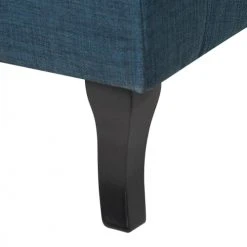 Beliani Fauteuils Fauteuil En Tissu Tapissé Bleu Foncé -Fauteuils, poufs et repose-pieds Soldes fauteuil en tissu tapisse bleu fonce 5