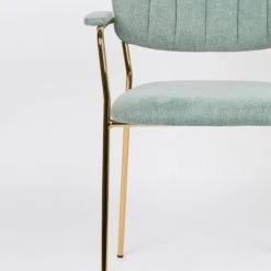 White Label Fauteuils Fauteuil En Tissu Vert Clair -Fauteuils, poufs et repose-pieds Soldes fauteuil en tissu vert clair 2