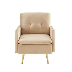 Baita Fauteuils Fauteuil En Velours 1 Place Beige