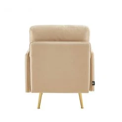 Baita Fauteuils Fauteuil En Velours 1 Place Beige -Fauteuils, poufs et repose-pieds Soldes fauteuil en velours 1 place beige 3