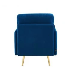 Baita Fauteuils Fauteuil En Velours 1 Place Bleu Marine -Fauteuils, poufs et repose-pieds Soldes fauteuil en velours 1 place bleu marine 3