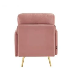 Baita Fauteuils Fauteuil En Velours 1 Place Rose Poudré -Fauteuils, poufs et repose-pieds Soldes fauteuil en velours 1 place rose poudre 3