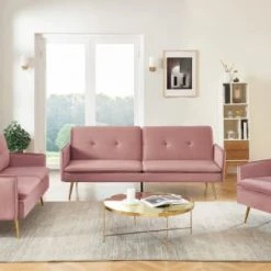 Baita Fauteuils Fauteuil En Velours 1 Place Rose Poudré -Fauteuils, poufs et repose-pieds Soldes fauteuil en velours 1 place rose poudre 5