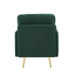 Baita Fauteuils Fauteuil En Velours 1 Place Vert Foncé -Fauteuils, poufs et repose-pieds Soldes fauteuil en velours 1 place vert fonce 3