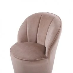 Beliani Fauteuils Fauteuil En Velours Beige -Fauteuils, poufs et repose-pieds Soldes fauteuil en velours beige 10