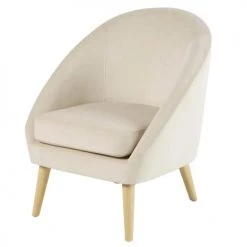 Maisons Du Monde Fauteuils Fauteuil En Velours Beige