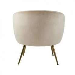 Maisons Du Monde Fauteuils Fauteuil En Velours Beige -Fauteuils, poufs et repose-pieds Soldes fauteuil en velours beige 1000 2 32 209952 3