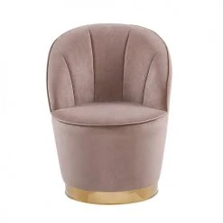 Beliani Fauteuils Fauteuil En Velours Beige -Fauteuils, poufs et repose-pieds Soldes fauteuil en velours beige 8