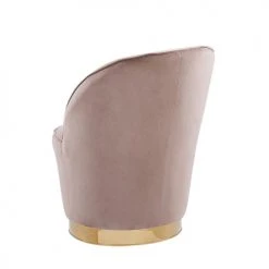 Beliani Fauteuils Fauteuil En Velours Beige -Fauteuils, poufs et repose-pieds Soldes fauteuil en velours beige 9