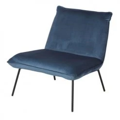 Maisons Du Monde Fauteuils Fauteuil En Velours Bleu