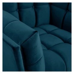 Rendez Vous Déco Fauteuils Fauteuil En Velours Bleu Canard -Fauteuils, poufs et repose-pieds Soldes fauteuil en velours bleu canard 3