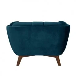 Rendez Vous Déco Fauteuils Fauteuil En Velours Bleu Canard -Fauteuils, poufs et repose-pieds Soldes fauteuil en velours bleu canard 5