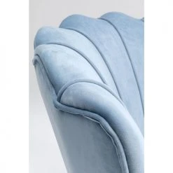 Kare Design Fauteuils Fauteuil En Velours Bleu Et Acier Doré -Fauteuils, poufs et repose-pieds Soldes fauteuil en velours bleu et acier dore 2