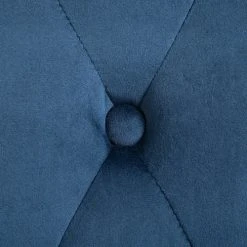 Beliani Fauteuils Fauteuil En Velours Bleu Foncé -Fauteuils, poufs et repose-pieds Soldes fauteuil en velours bleu fonce 4