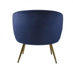 Maisons Du Monde Fauteuils Fauteuil En Velours Bleu Nuit -Fauteuils, poufs et repose-pieds Soldes fauteuil en velours bleu nuit 1000 0 30 209950 3