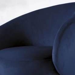 Maisons Du Monde Fauteuils Fauteuil En Velours Bleu Nuit -Fauteuils, poufs et repose-pieds Soldes fauteuil en velours bleu nuit 1000 0 30 209950 4