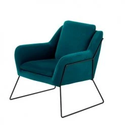 Maisons Du Monde Fauteuils Fauteuil En Velours Bleu Pétrole