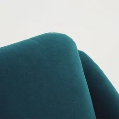 Maisons Du Monde Fauteuils Fauteuil En Velours Bleu Pétrole -Fauteuils, poufs et repose-pieds Soldes fauteuil en velours bleu petrole 1000 12 5 174993 13