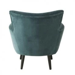 Maisons Du Monde Fauteuils Fauteuil En Velours Bleu Pétrole -Fauteuils, poufs et repose-pieds Soldes fauteuil en velours bleu petrole 1000 4 16 198989 3