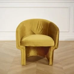 Robin Des Bois Fauteuils Fauteuil En Velours Brique Ou Jaune Moutarde Ton Jaune Moutarde -Fauteuils, poufs et repose-pieds Soldes fauteuil en velours brique ou jaune moutarde ton jaune moutarde 2