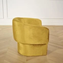 Robin Des Bois Fauteuils Fauteuil En Velours Brique Ou Jaune Moutarde Ton Jaune Moutarde -Fauteuils, poufs et repose-pieds Soldes fauteuil en velours brique ou jaune moutarde ton jaune moutarde 3
