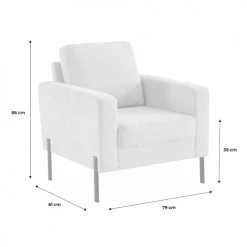 Alice's Garden Fauteuils Fauteuil En Velours Côtelé Beige -Fauteuils, poufs et repose-pieds Soldes fauteuil en velours cotele beige 3