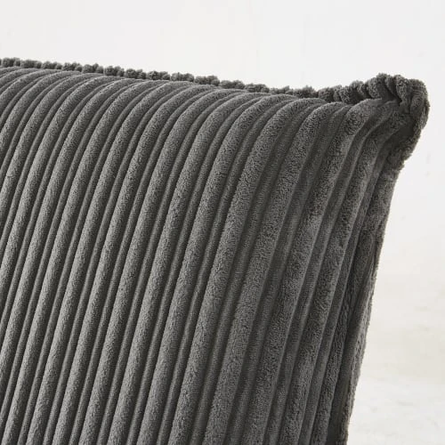 Maisons Du Monde Fauteuils Fauteuil En Velours Côtelé Gris 4 Maisons Du Monde Fauteuils Fauteuil En Velours Côtelé Gris – Image 4