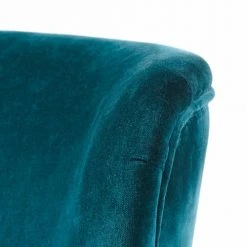 Maisons Du Monde Fauteuils Fauteuil En Velours De Coton Bleu Pétrole -Fauteuils, poufs et repose-pieds Soldes fauteuil en velours de coton bleu petrole 1000 7 38 174903 3