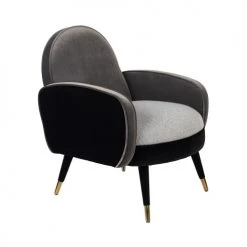 Zuiver Fauteuils Fauteuil En Velours Et Tissu Gris