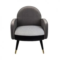 Zuiver Fauteuils Fauteuil En Velours Et Tissu Gris -Fauteuils, poufs et repose-pieds Soldes fauteuil en velours et tissu gris 3