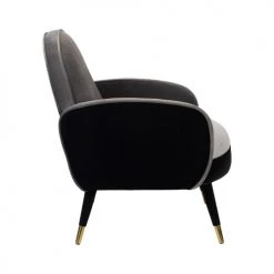 Zuiver Fauteuils Fauteuil En Velours Et Tissu Gris -Fauteuils, poufs et repose-pieds Soldes fauteuil en velours et tissu gris 4