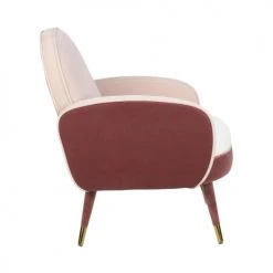 Zuiver Fauteuils Fauteuil En Velours Et Tissu Rose -Fauteuils, poufs et repose-pieds Soldes fauteuil en velours et tissu rose 3