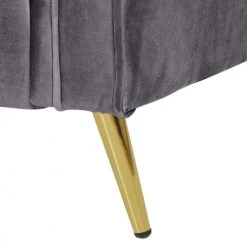 Beliani Fauteuils Fauteuil En Velours Gris -Fauteuils, poufs et repose-pieds Soldes fauteuil en velours gris 11