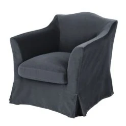 Maisons Du Monde Fauteuils Fauteuil En Velours Ocre -Fauteuils, poufs et repose-pieds Soldes fauteuil en velours gris anthracite anaelle 1000 1 29 213147 1 1