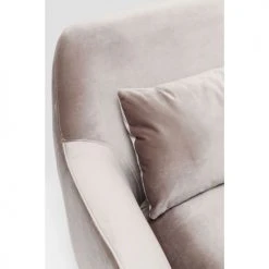 Kare Design Fauteuils Fauteuil En Velours Gris Et Acier -Fauteuils, poufs et repose-pieds Soldes fauteuil en velours gris et acier 3