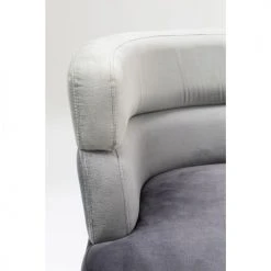 Kare Design Fauteuils Fauteuil En Velours Gris Et Acier Chromé -Fauteuils, poufs et repose-pieds Soldes fauteuil en velours gris et acier chrome 3