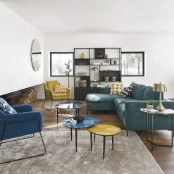 Maisons Du Monde Fauteuils Fauteuil En Velours Jaune Moutarde -Fauteuils, poufs et repose-pieds Soldes fauteuil en velours jaune moutarde 1000 13 6 174994 8