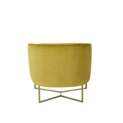 Maisons Du Monde Fauteuils Fauteuil En Velours Jaune Moutarde -Fauteuils, poufs et repose-pieds Soldes fauteuil en velours jaune moutarde 1000 3 33 209953 3