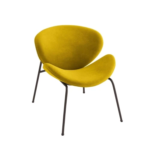 Potiron Paris Fauteuils Fauteuil En Velours Jaune Moutarde 4 Potiron Paris Fauteuils Fauteuil En Velours Jaune Moutarde – Image 4