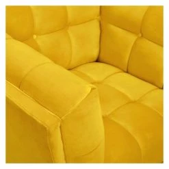Rendez Vous Déco Fauteuils Fauteuil En Velours Jaune Pieds -Fauteuils, poufs et repose-pieds Soldes fauteuil en velours jaune pieds 3