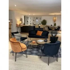 Pirouette Paris Fauteuils Fauteuil En Velours Matelassé Noir Pieds En Métal Noir 9 Pirouette Paris Fauteuils Fauteuil En Velours Matelassé Noir Pieds En Métal Noir -Fauteuils, poufs et repose-pieds Soldes fauteuil en velours matelasse noir pieds en metal noir 3