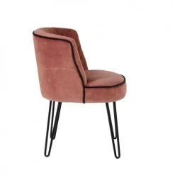 Pirouette Paris Fauteuils Fauteuil En Velours Matelassé Rose Pieds En Métal Noir -Fauteuils, poufs et repose-pieds Soldes fauteuil en velours matelasse rose pieds en metal noir 5