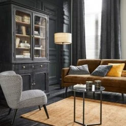 Maisons Du Monde Fauteuils Fauteuil En Velours Motifs Noirs Et Blancs -Fauteuils, poufs et repose-pieds Soldes fauteuil en velours motifs noirs et blancs 1000 3 13 165940 19