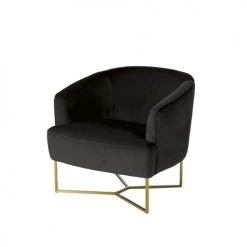 Maisons Du Monde Fauteuils Fauteuil En Velours Noir