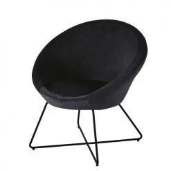 Maisons Du Monde Fauteuils Fauteuil En Velours Noir