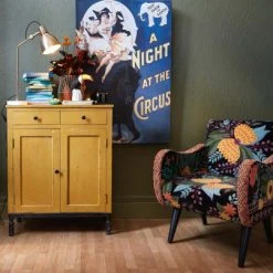 Maisons Du Monde Fauteuils Fauteuil En Velours Noir Brodé -Fauteuils, poufs et repose-pieds Soldes fauteuil en velours noir brode 1000 2 18 187019 6