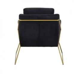 Maisons Du Monde Fauteuils Fauteuil En Velours Noir Et Coloris Laiton -Fauteuils, poufs et repose-pieds Soldes fauteuil en velours noir et coloris laiton 1000 3 36 210038 3