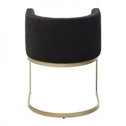 Maisons Du Monde Fauteuils Fauteuil En Velours Noir Et Métal Coloris Laiton -Fauteuils, poufs et repose-pieds Soldes fauteuil en velours noir et metal coloris laiton 1000 11 13 198945 3